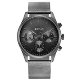 Titan Quartz Analog Anthracite Dial Men’s Watch – Stainless Steel Strap | 1805QM03