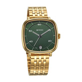 Titan Neo Curve Quartz Men’s Watch – Green Dial with Date & Stainless Steel Strap | 1885YM02