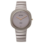 Titan Edge Squircle Quartz Analog Cream Dial Women’s Watch | Ceramic Strap | 2757QC03