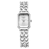 Titan Raga Showstopper Quartz Analog Rectangular Silver Dial Women’s Watch | Silver Metal Bracelet | 95283SM01
