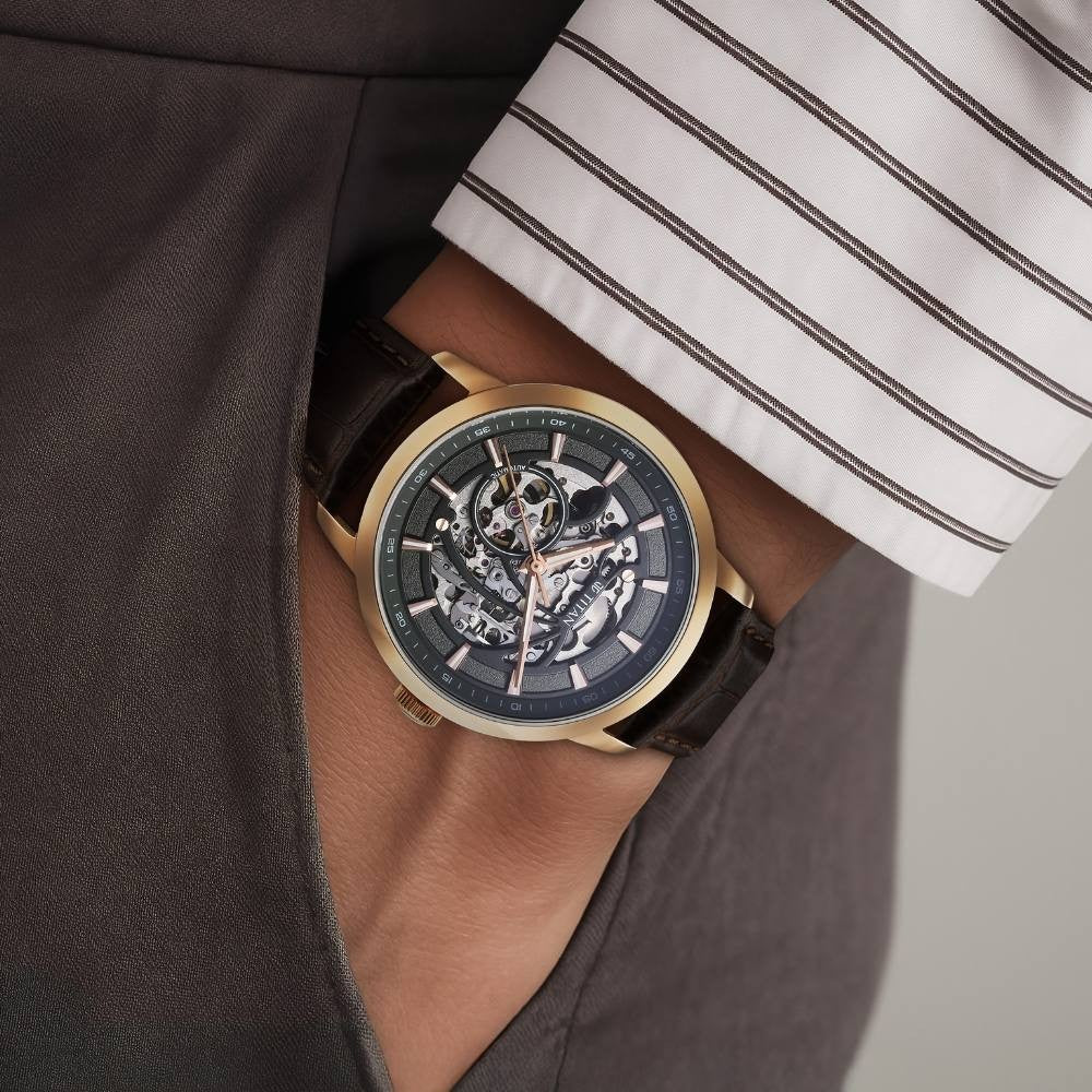 Titan skeleton automatic on the wrist