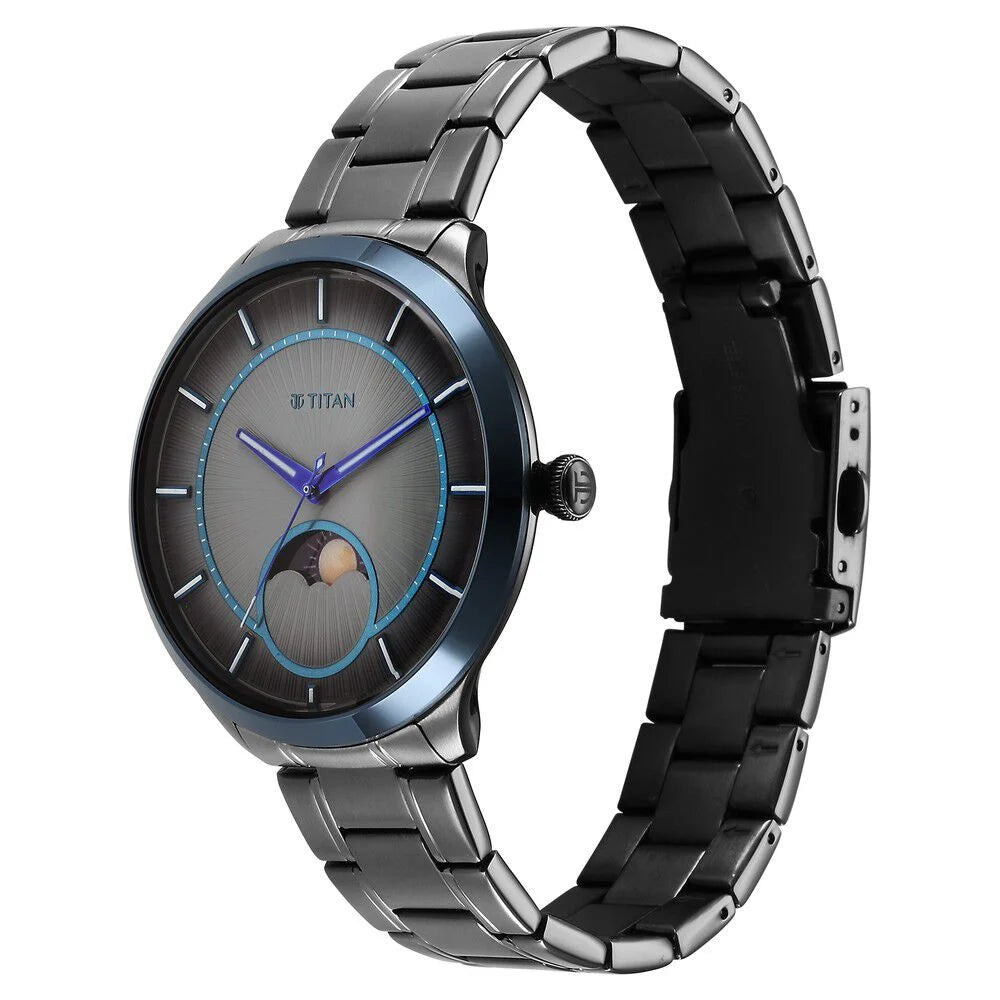 Titan Caelum Sun Moon Sub-Dial in Gunmetal Grey - Stellar Edition