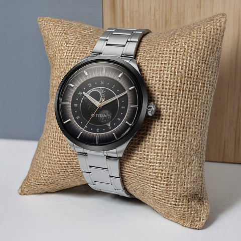 Titan Luna Sun Moon Phase in Frost Grey - Stellar Edition