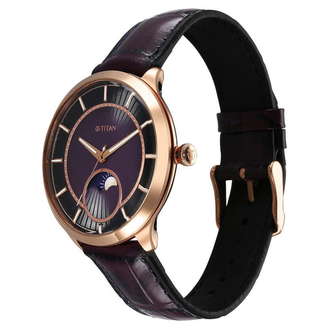 Titan Caelum Sun Moon Sub-Dial in Imperial Purple - Stellar Edition