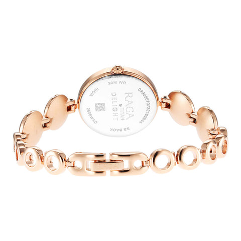Titan Raga Delight Two Toned Dial Women Watch With Metal Strap
