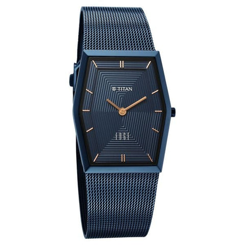 Titan Edge Whimsey Quartz Analog Blue Dial Blue Stainless Steel Strap Watch For Women
