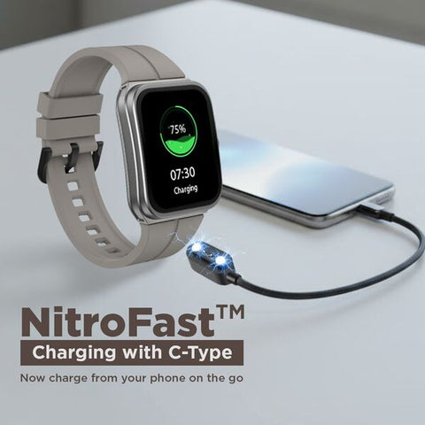 Fastrack VOX Neo Smartwatch 4.8CM Ultra Vu Display, Offline Voice Commands, Functional Crown