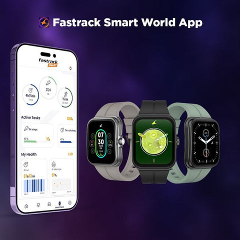 Fastrack VOX Neo Smartwatch 4.8CM Ultra Vu Display, Offline Voice Commands, Functional Crown