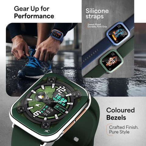 Fastrack Navstar Smartwatch 1.85" inch AMOLED Display, AI Chat, AI Watchface, Offline Voice Commands, Functional Crown