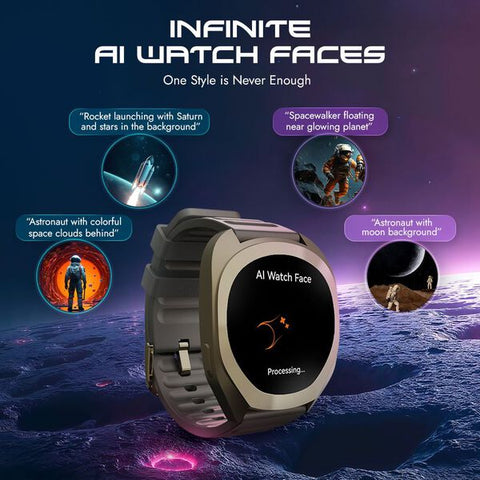 Fastrack Cosmix Smartwatch 1.32" inch AMOLED Display, Cosmic Drive Inspired Case Design, AI Watcface , AI Chat, IP68