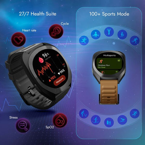 Fastrack Cosmix Smartwatch 1.32" inch AMOLED Display, Cosmic Drive Inspired Case Design, AI Watcface , AI Chat, IP68