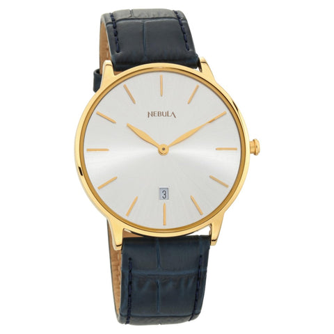Titan Nebula Lustre 18k Gold Analog Leather Strap Watch for Men | 5064DL05