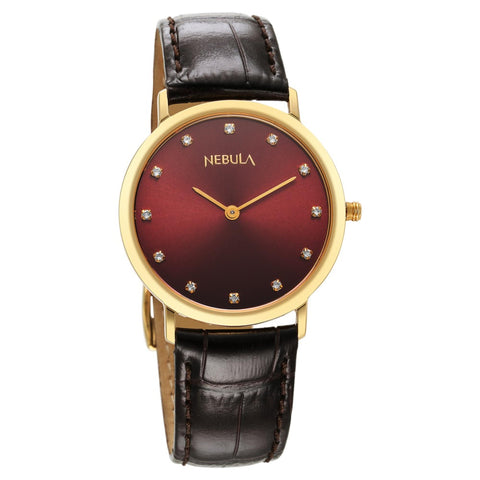 Titan Nebula Vintage 18k Gold Analog with Studded Indices Watch for Men | 600DL22