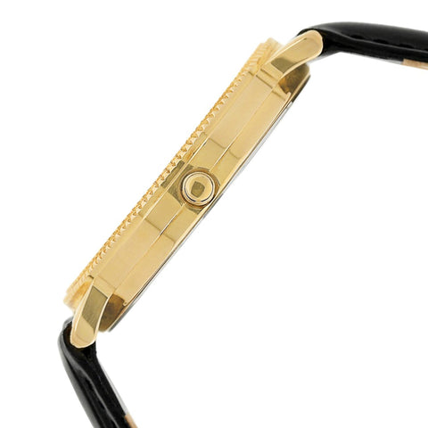 Titan Nebula Vintage 18k Gold Analog Leather Strap Watch for Men | 620DL03