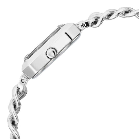Titan Raga Showstopper Quartz Analog Rectangular Silver Dial Women’s Watch | Silver Metal Bracelet | 95283SM01