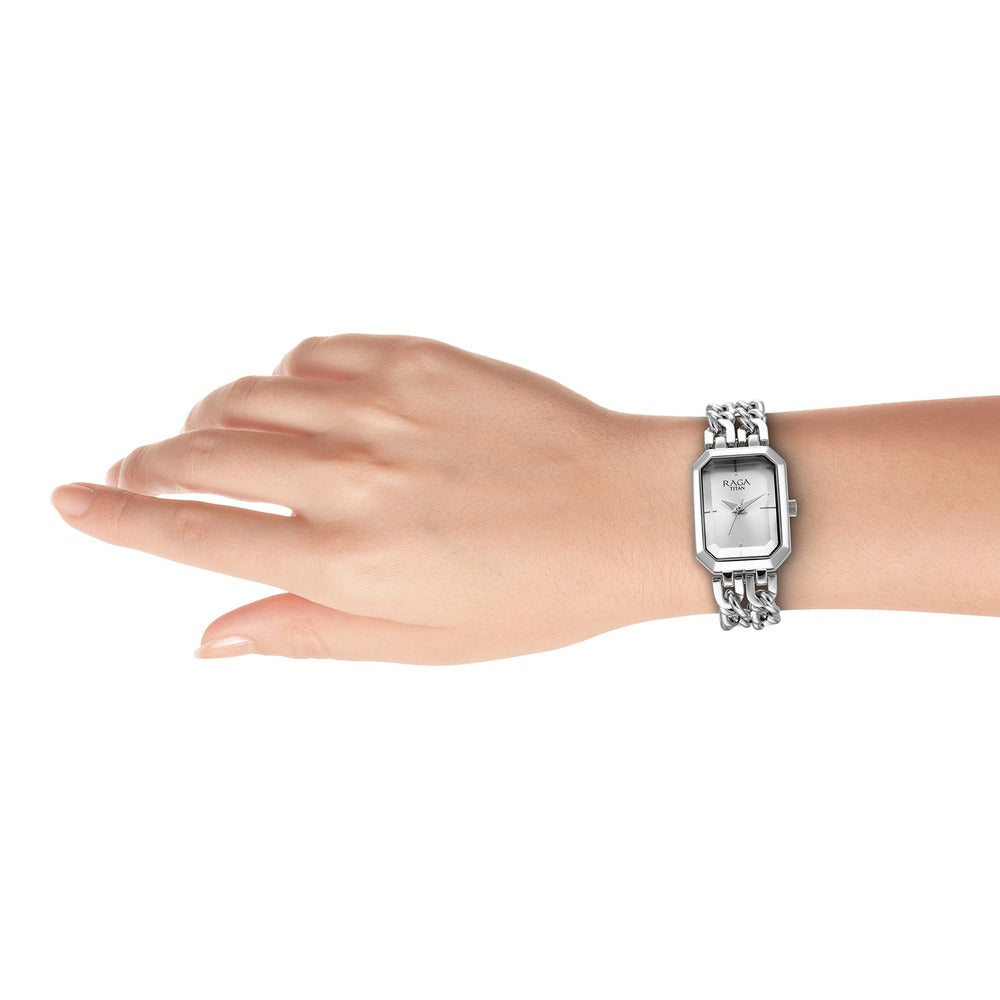 Titan Raga Bella — Silver Metal, view 6