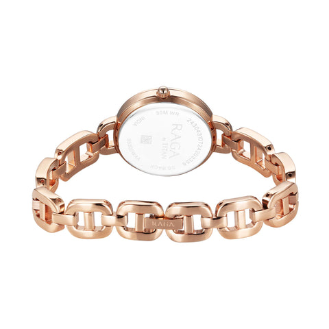 Titan Raga Showstopper Quartz Analog Rose Gold Dial Women’s Watch | Metal Bracelet | 95305WM01