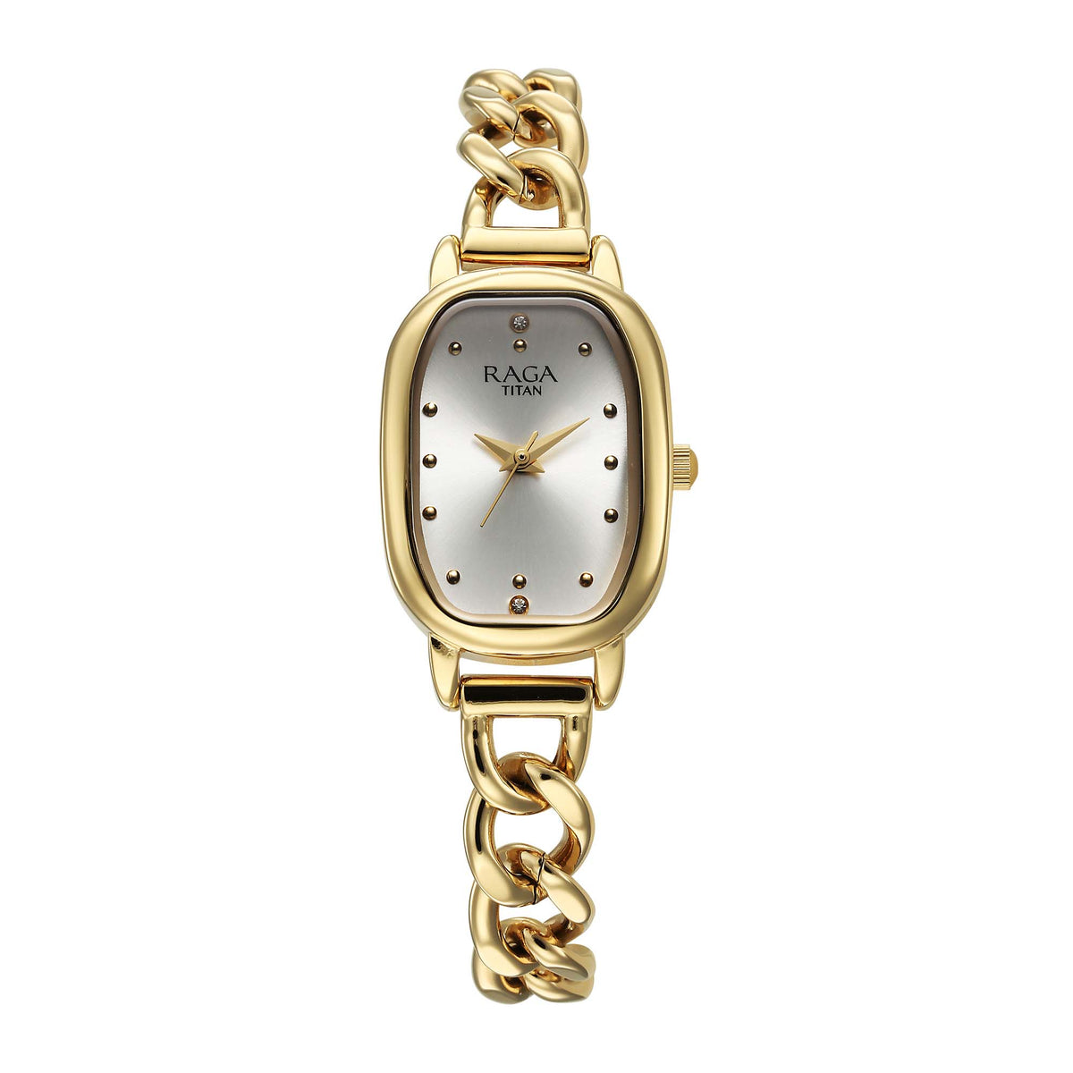 Titan Raga Showstopper 2.0 Quartz Analog Silver Dial Women’s Watch | Metal Bracelet | 95309YM01