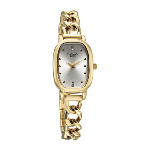 Titan Raga Showstopper 2.0 Quartz Analog Silver Dial Women’s Watch | Metal Bracelet | 95309YM01