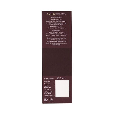 SKINN Nox Oud 100 ml Eau De Parfum For him